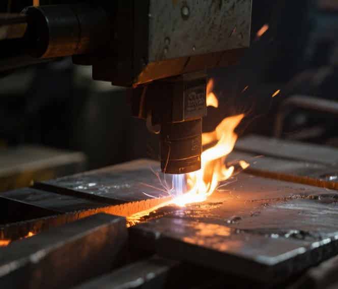 Flame Cutting Machine On STEEL GUANG