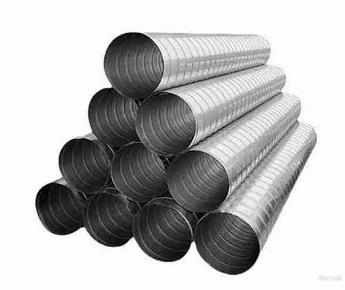 Laser-cut HVAC duct fabrication parts, made from galvanized steel for commercial ventilation systems